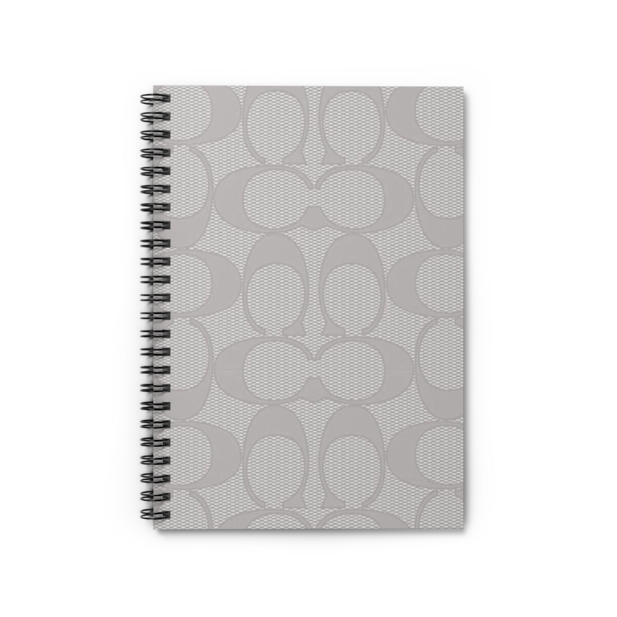 Gray Monogram Spiral Notebook – Ruled Journal for Notes & Everyday Use
