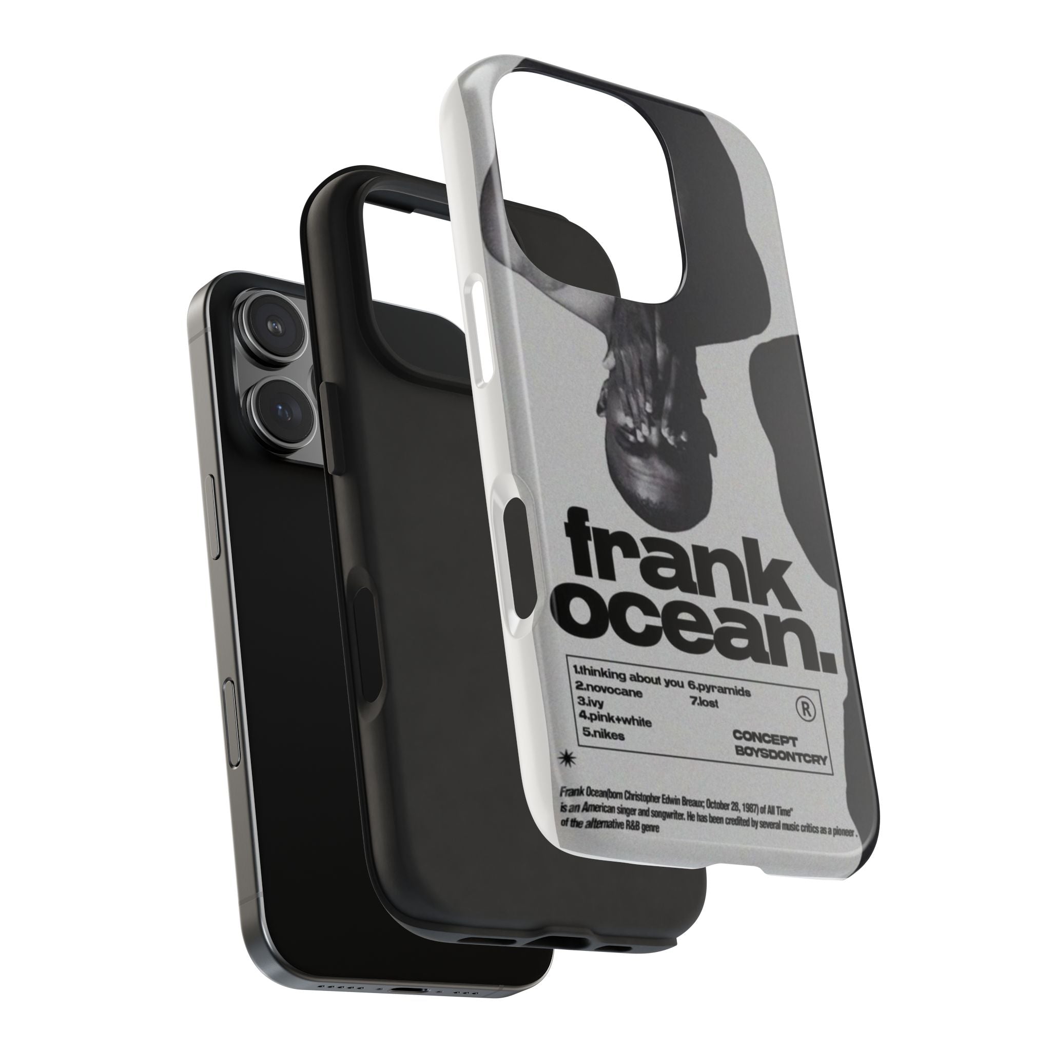 Frank Ocean Graphic Tough Phone Case — Minimal Monochrome Music Fan Cover