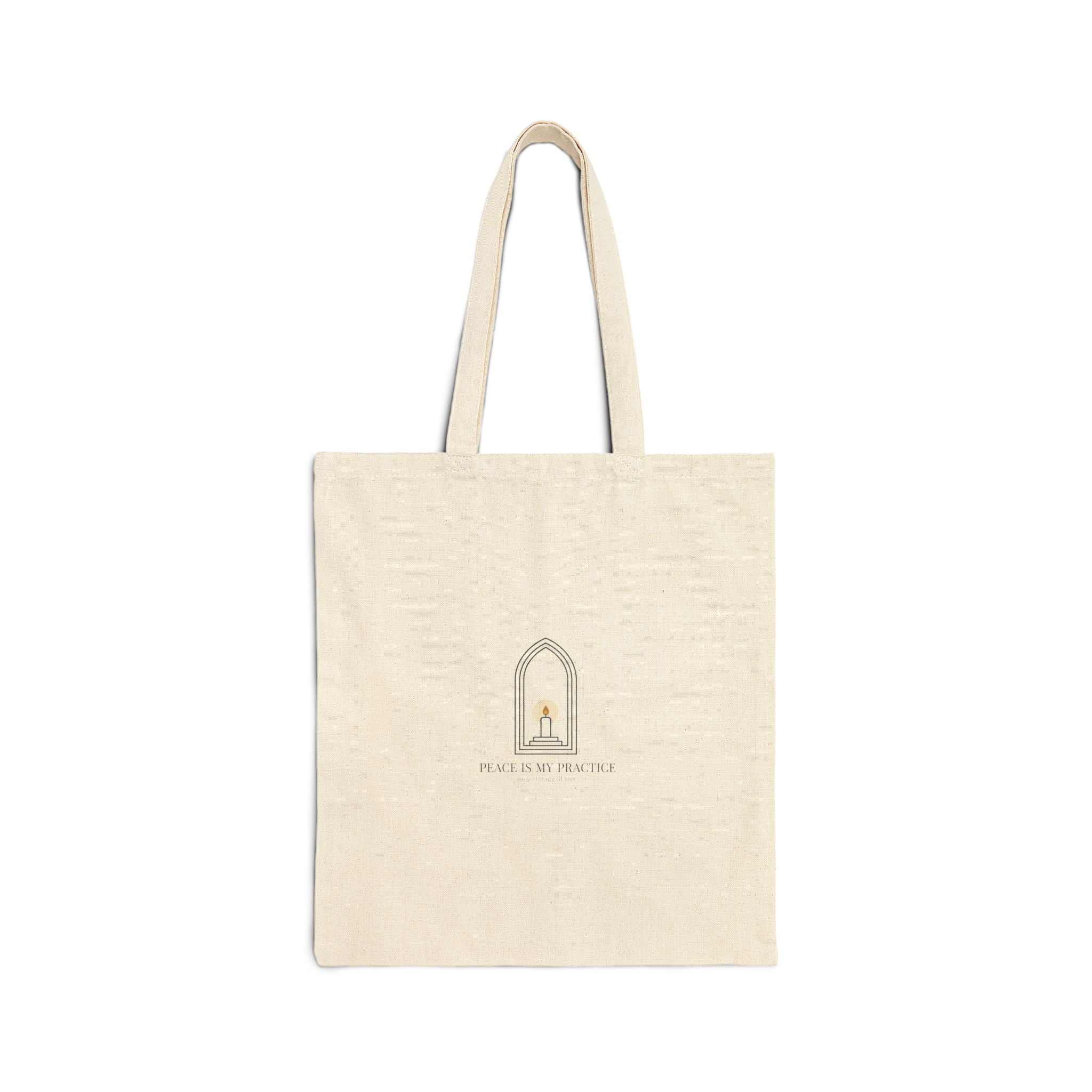 Gothic Arch Candle Tote | Monastic Minimalism, Scripture Micro-Text