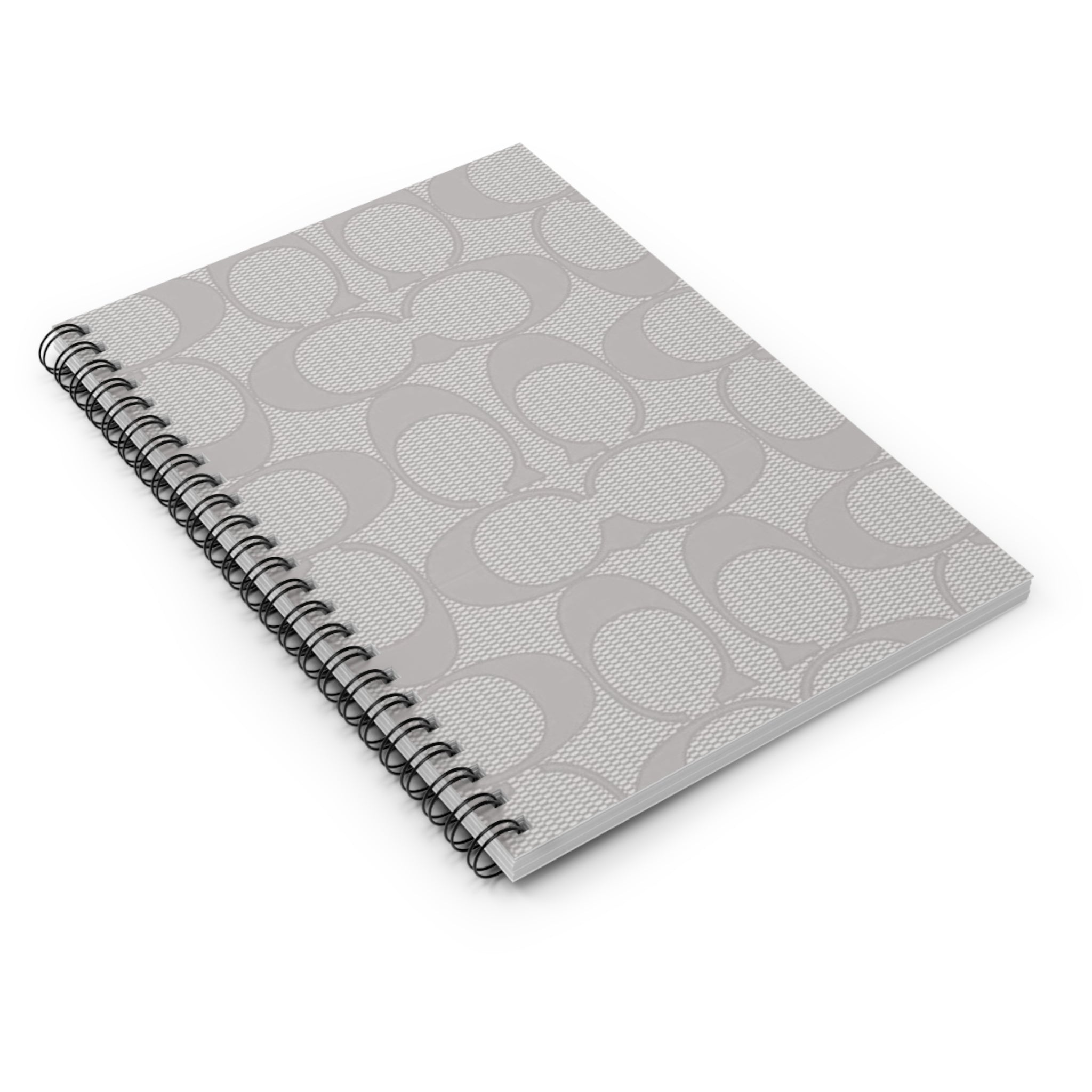 Gray Monogram Spiral Notebook – Ruled Journal for Notes & Everyday Use