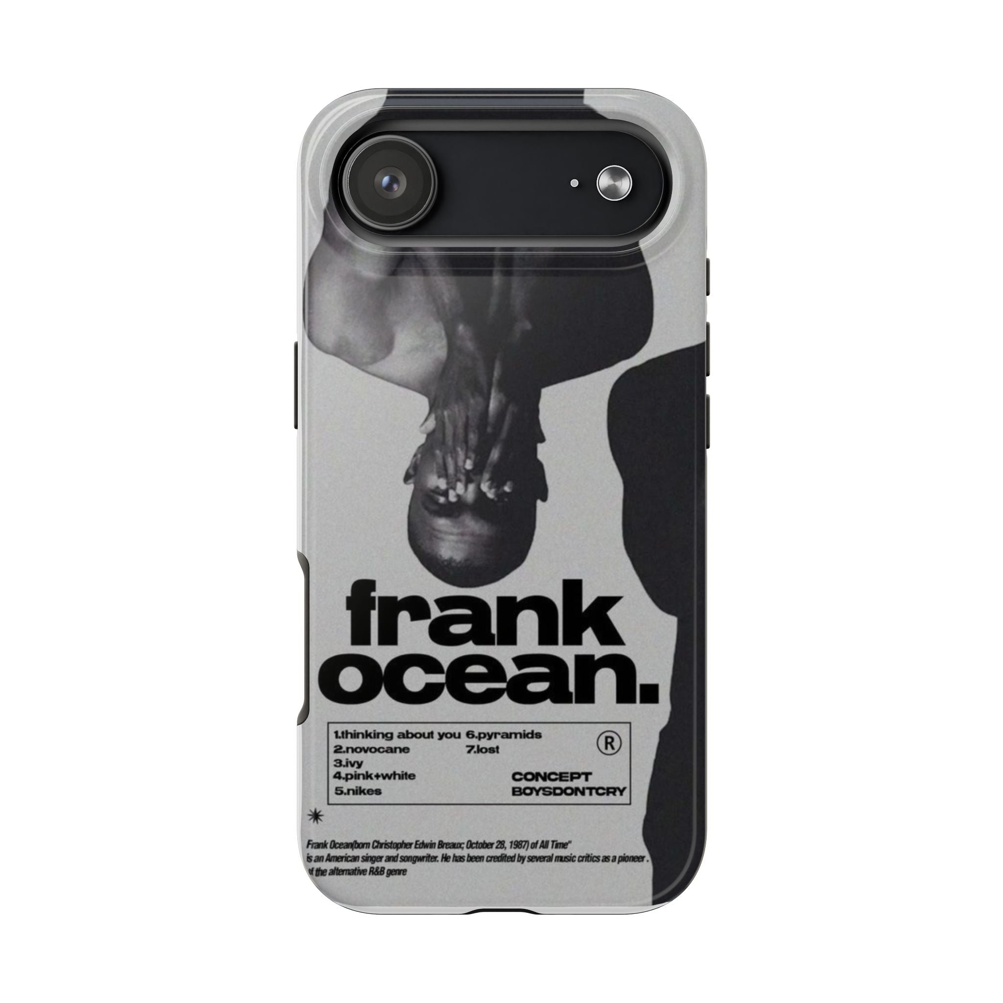 Frank Ocean Graphic Tough Phone Case — Minimal Monochrome Music Fan Cover